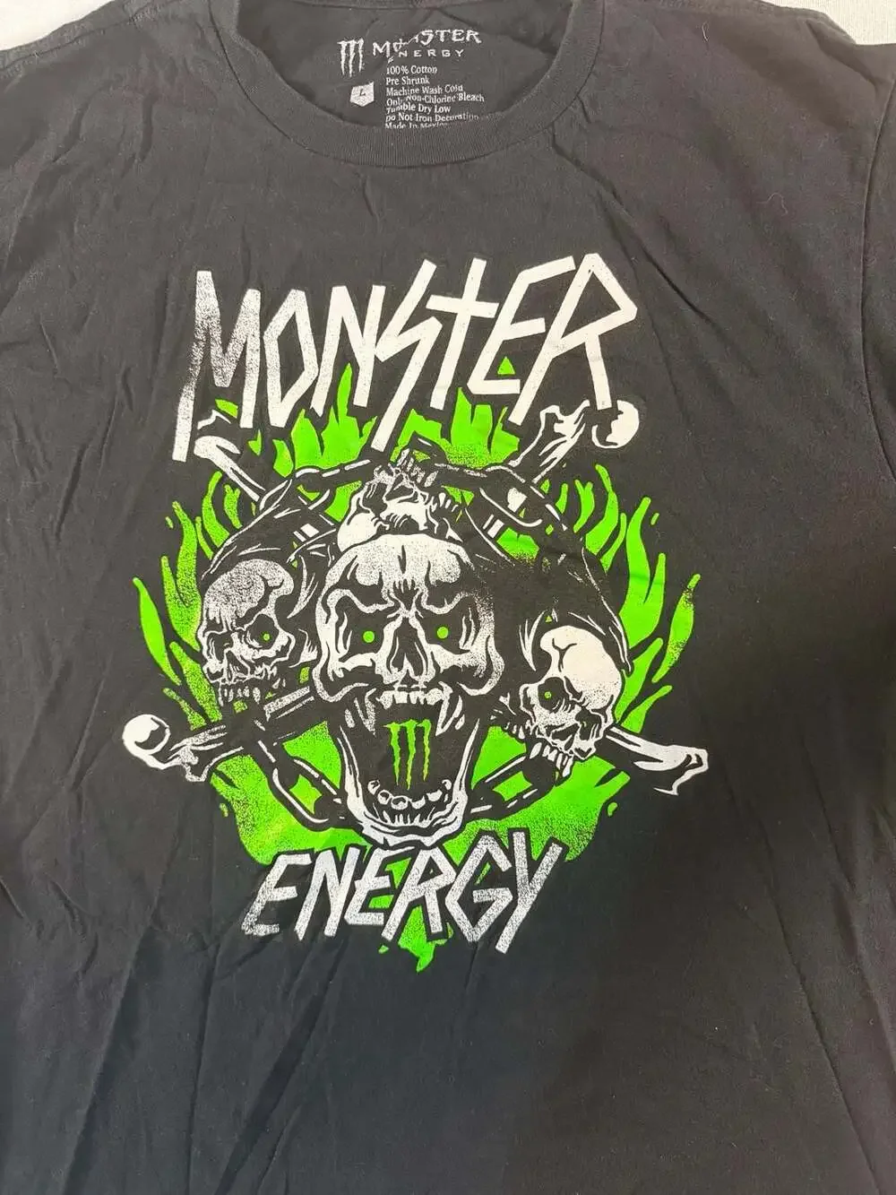 Monster Energy Y2K Youth Kids Large Green